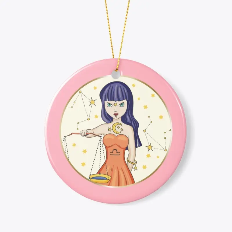 Libra Ceramic Ornament