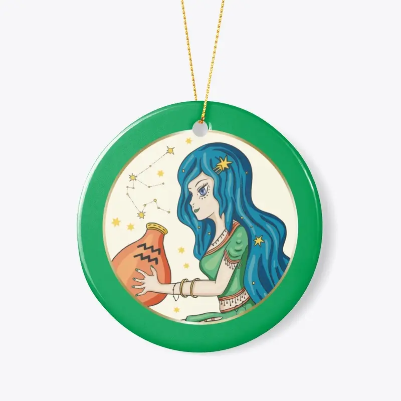 Aquarius Ceramic Ornament