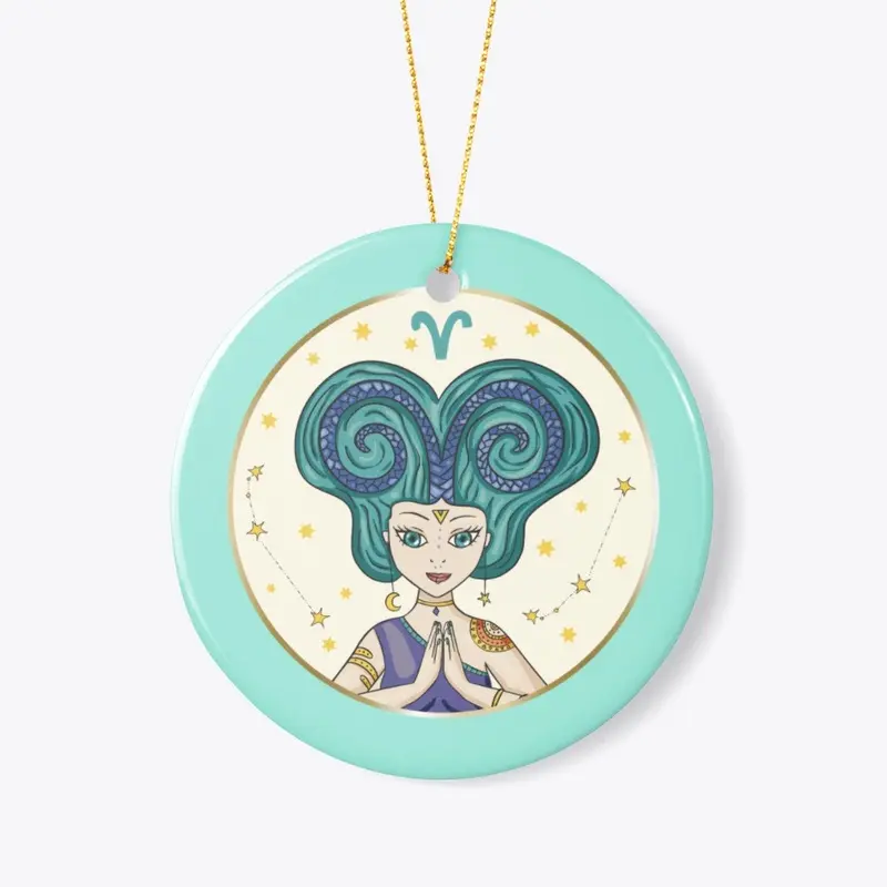 Aries Ceramic Ornament